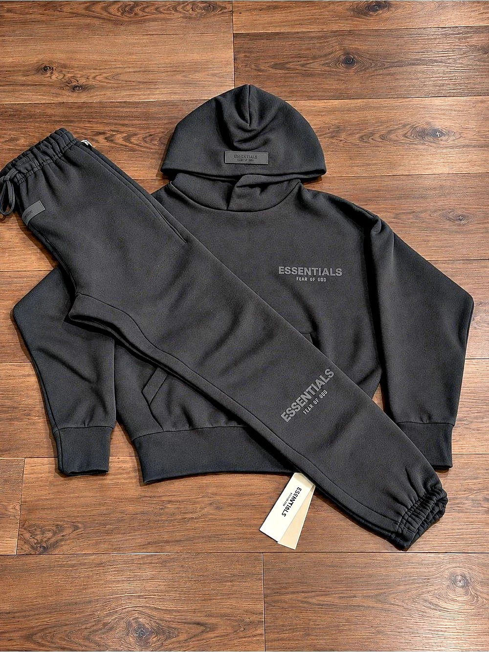 KIDS Essentials Fear of God hoodie and sweatpants set Black Hoodie & Sweatpants